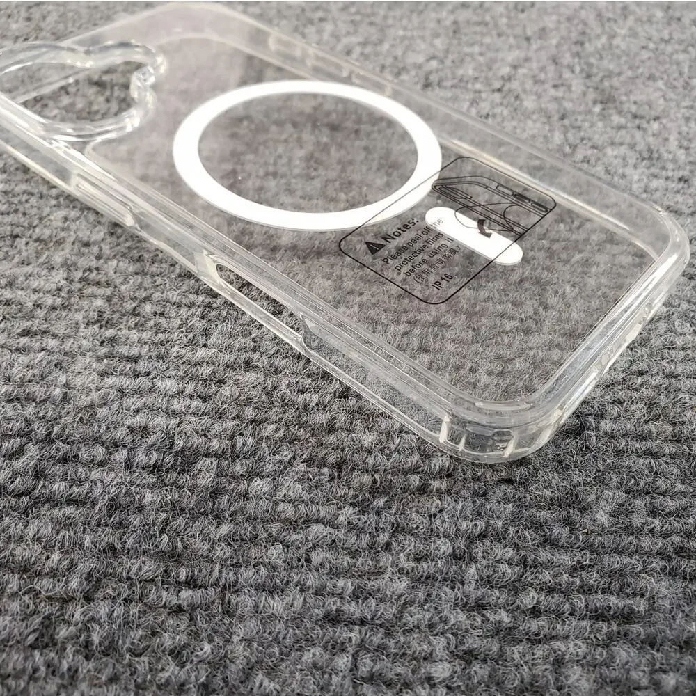 FNTCASE Magnetic Clear Case for Apple iPhone 16 - MagSafe Shockproof Cover